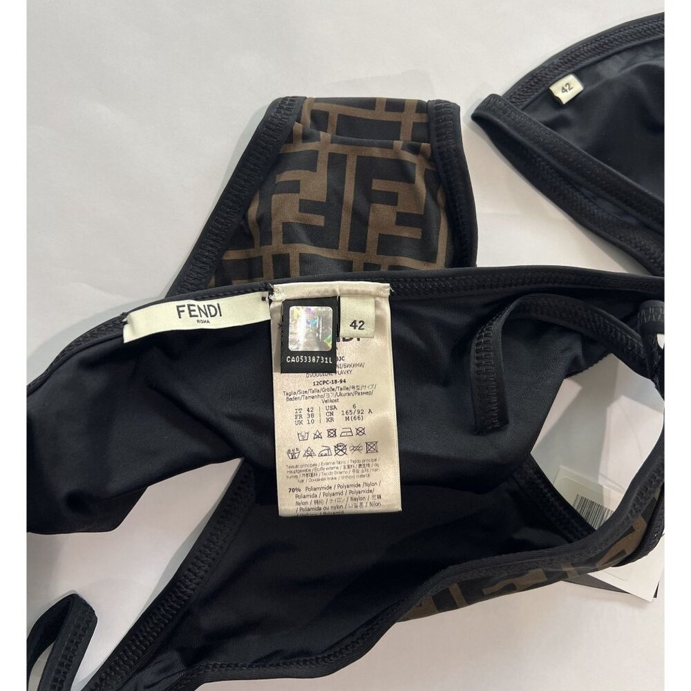 Fendi FF Logo Bikini in Brown - Picture 4 of 4